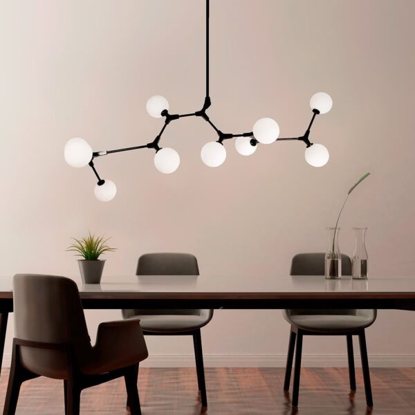 PENDENTE BHEO GR 10* G9 12CM PRETO