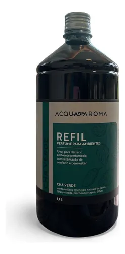 REFIL PERFUME PARA AMBIENTES AROMA DIA A DIA 1,1L CHA VERDE