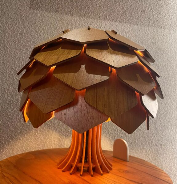 ABAJUR BAOBA MADEIRA IMBUIA