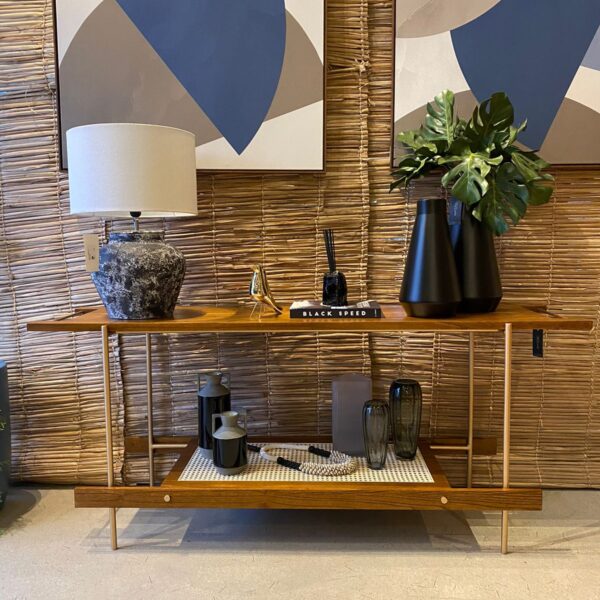 APARADOR EVEN IMBUIA/CHAMPANHE TELA ABERTA 180X45X80