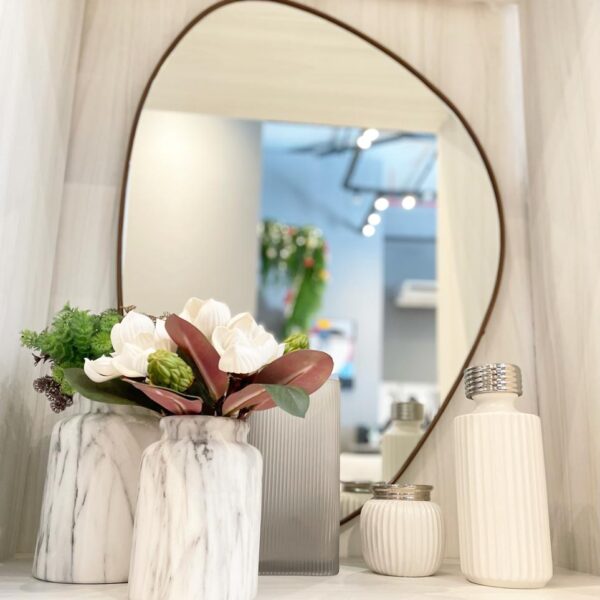 ESPELHO ORGANICO 75X110 ACABAMENTO MADEIRA