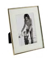 PORTA RETRATO EM VIDRO E METAL DOURADO 16CM X 1CM X 21CM