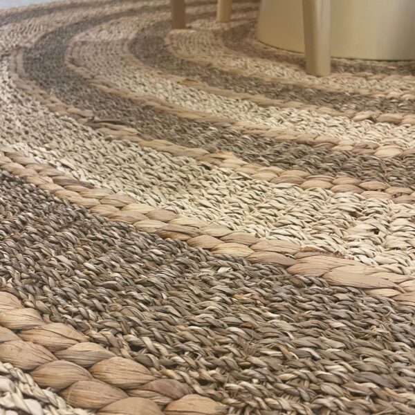 TAPETE EM FIBRA NATURAL REDONDO