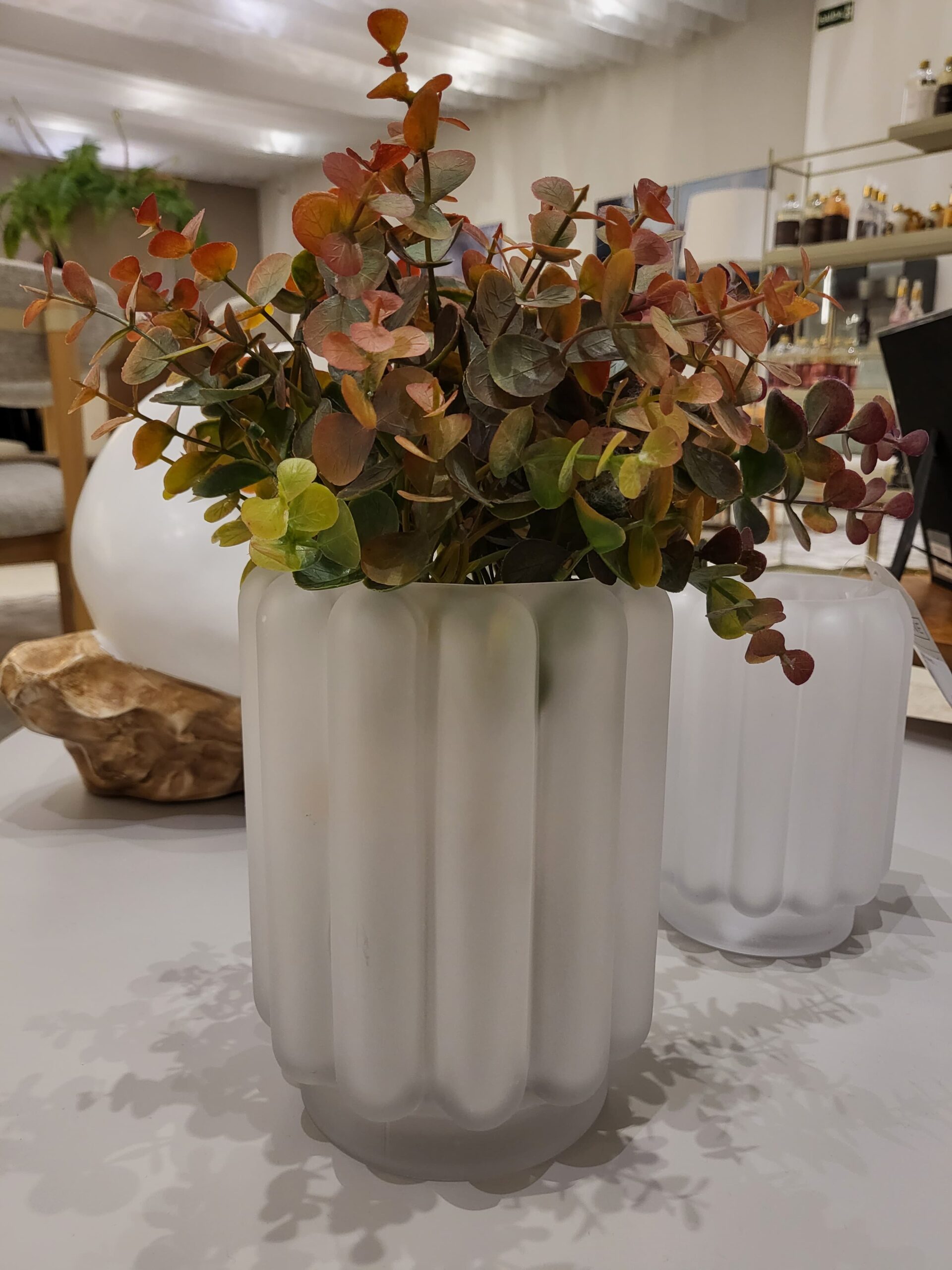 original.jpeg VASO EM VIDRO BRANCO LEITOSO G - Imagem 1