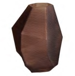 VASO DE VIDRO MARROM