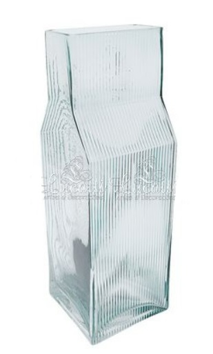 VASO EM VIDRO AZUL CLARO G