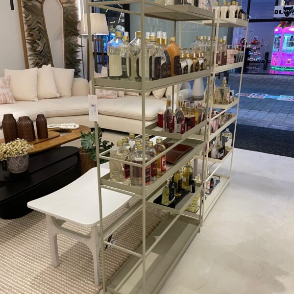 ESTANTE WIRE CHAPA COR PORCELANA 152X85X27