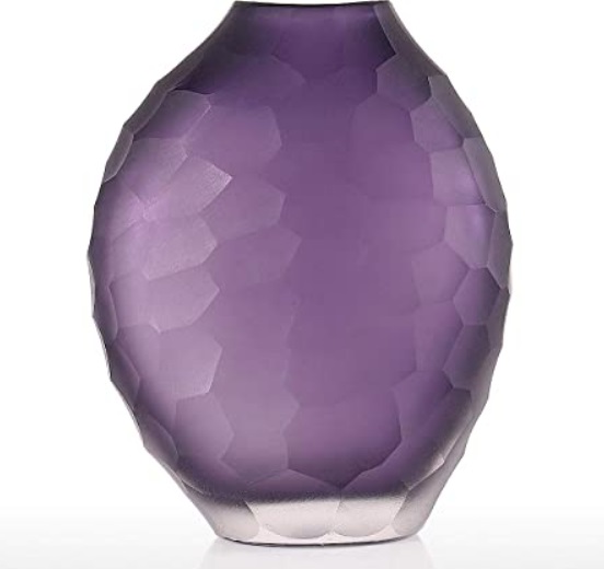 VASO EM VIDRO VIOLETA M