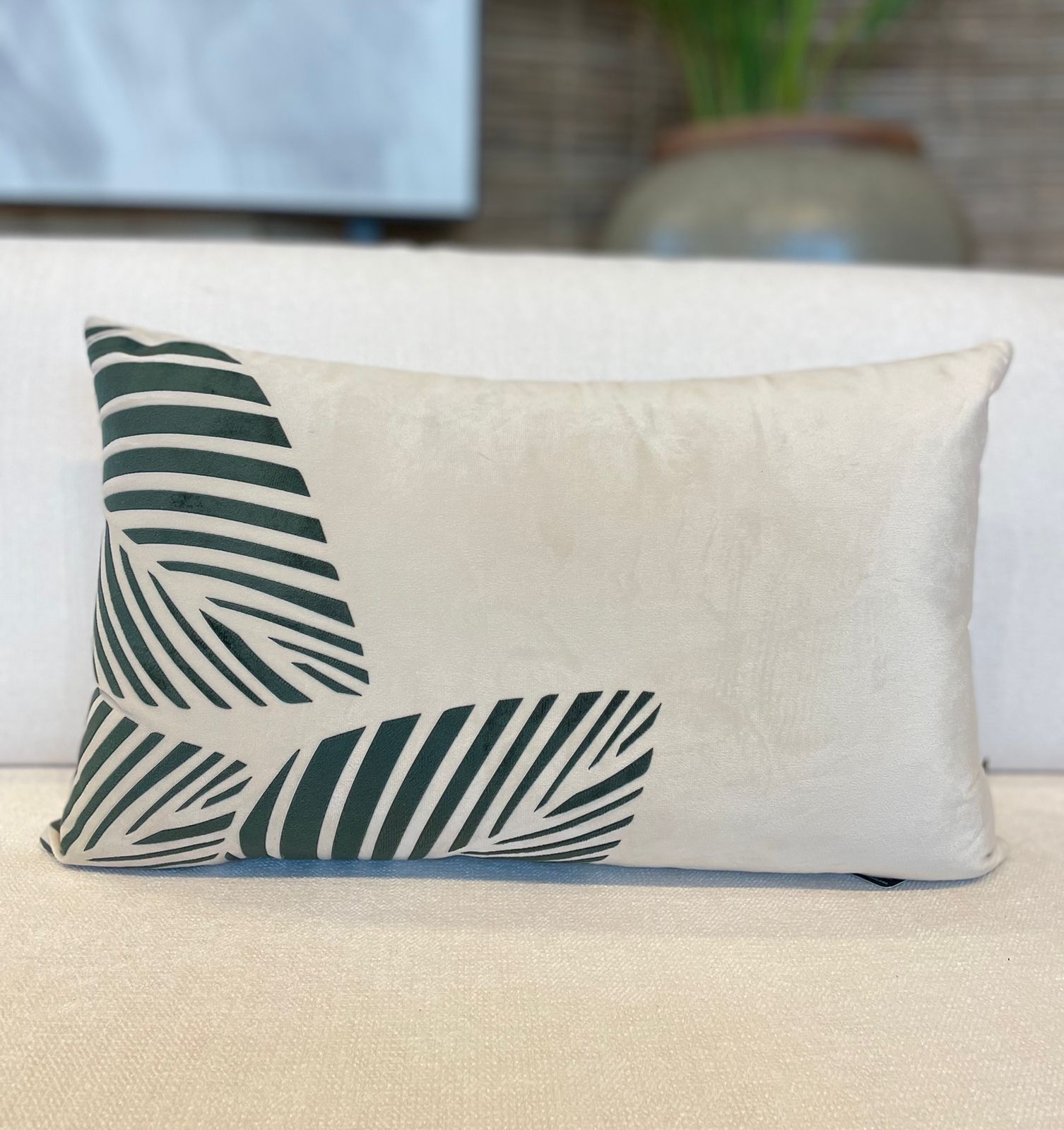 original.jpeg RINIERA EM VELUDO OF C/APLIC. VERDE MUSGO - Imagem 1