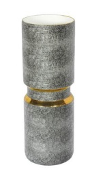 VASO MARMORIZADO CINZA DOURADO - G