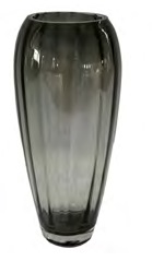 VASO DE VIDRO TRANSPARENTE FUME 12CM X 12CM X 28,7CM