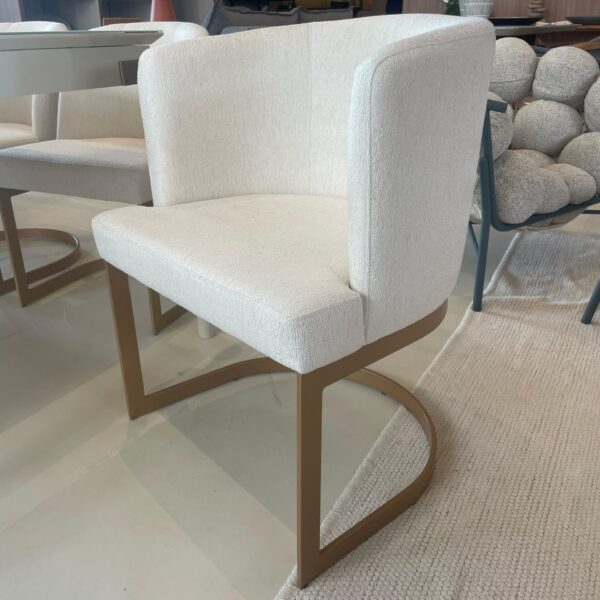 CADEIRA CLOE COM BRAÇO TEC B457 BASE OURO FOSCO 50X60X83