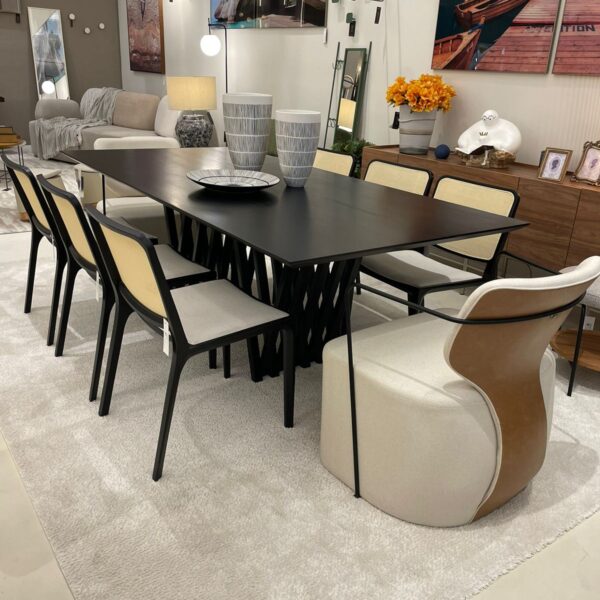 MESA DE JANTAR MOVING PT ELBANIZADO 220X110M - REF 207A