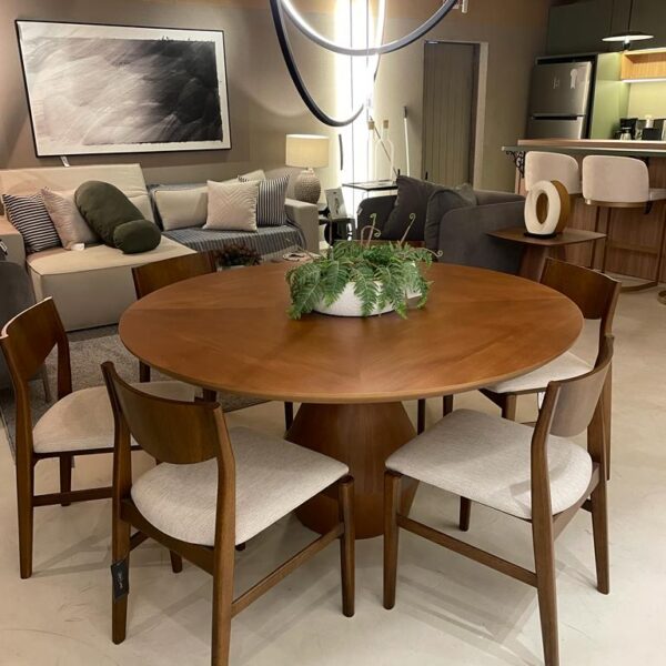 Mesa de jantar MJ18 - 150cm - IMBUIA CLARO