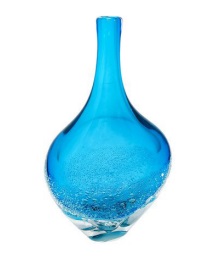 VASO EM VIDRO AZUL CLARO