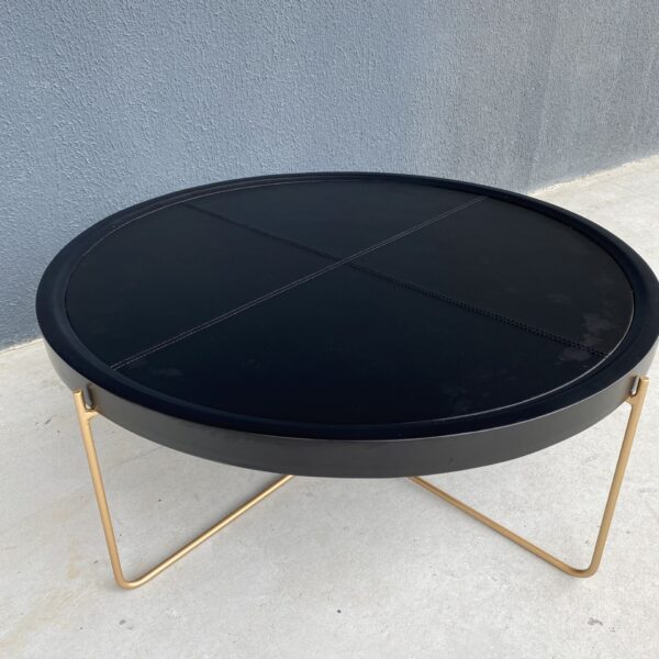 MESA DE CENTRO GAIA BASE DOU TAMP PRETO RECOURO PT 80X80X33