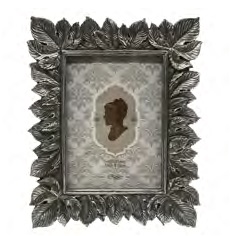 PORTA RETRATO DE RESINA PRATA 21,5CM X 2,5CM X 26,5CM
