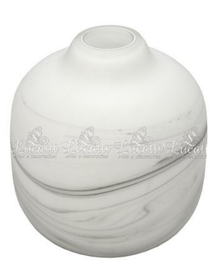 VASO DECOR EM VIDRO BRANCO