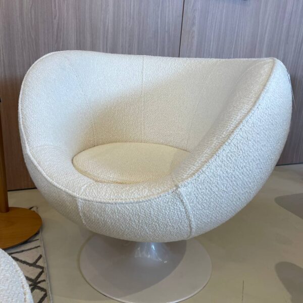 POLTRONA TACA - TEC BOUCLE - BASE PEROLA