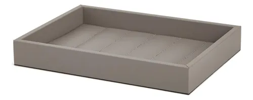 BANDEJA EM MDF COM REVESTIMENTO EM RECOURO CINZA