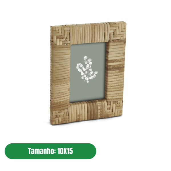 PORTA-RETRATOS EM MDF COM RATTAN - 15X20