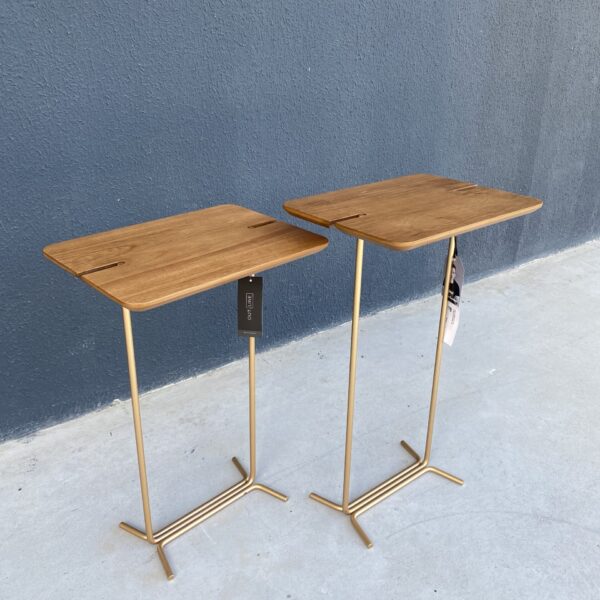 MESA LATERAL ALTA CLAW AMENDOA/CHAMPANHE 38X28X62