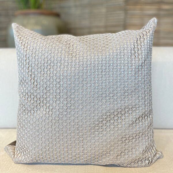 ALMOFADA QUADRADA TRAMA E VELUDO LATTE E CAPPUCCINO 52X52