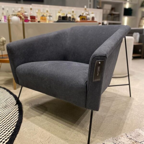 POLTRONA CALEDONIA BASE ACO PRETO TEC P21116 88X88X75