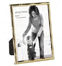 PORTA RETRATO EM METAL E VIDRO DOURADO