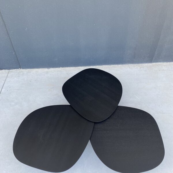 MESA DE CENTRO DRIE - COR PRETO EBANO - FERRAGEM PRETA MTX