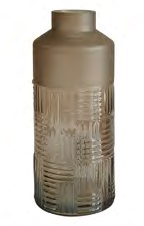 VASO DE VIDRO FOSCO E TRANSPARENTE