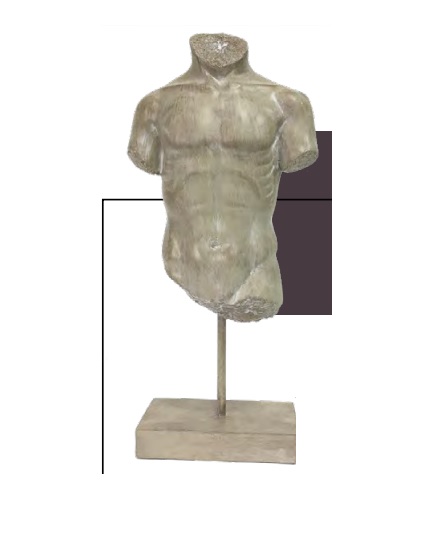 PECA DECORATIVA DE RESINA COM BASE DE METAL  14CM X 12CM X 2