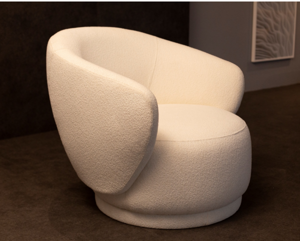 POLTRONA ROMA GIRATORIA BASE NOGUEIRA TEC 16886 92X92X80