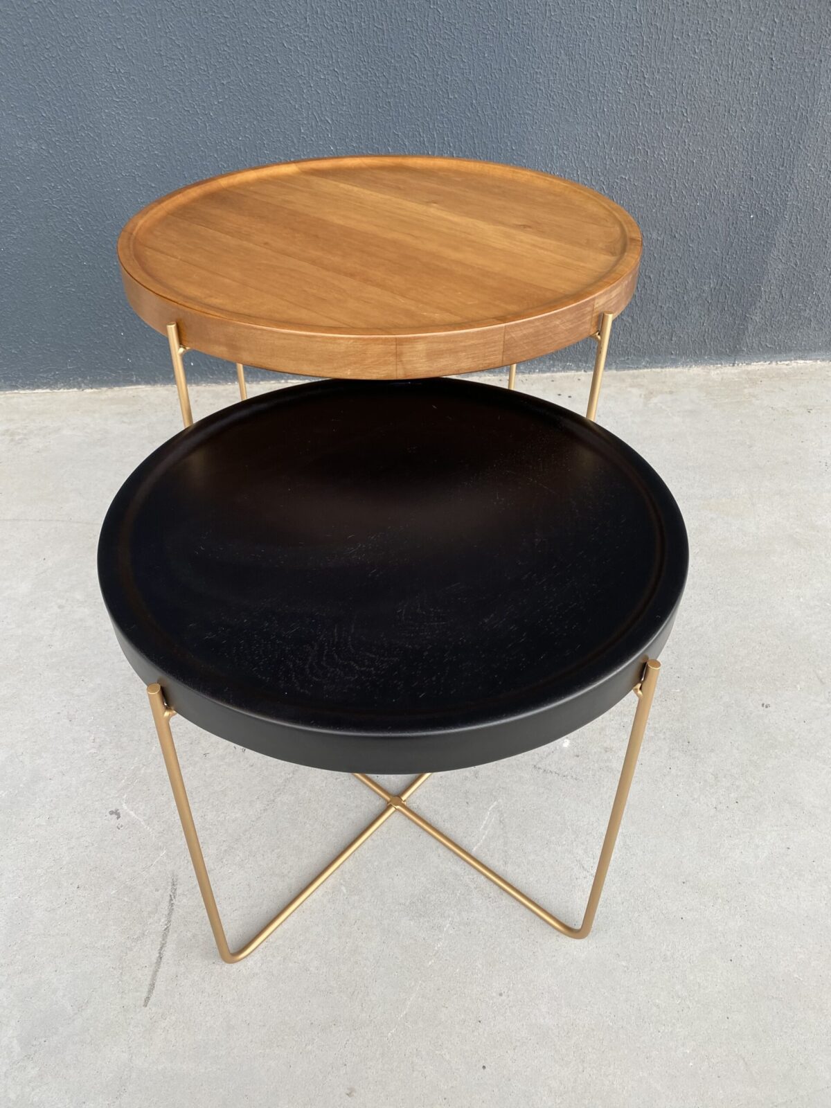 MESA LATERAL VANDA BAIXA  REF 389B BASE CHAMP/TP EBANIZADO - Imagem 3