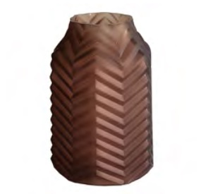 VASO DE VIDRO MARROM