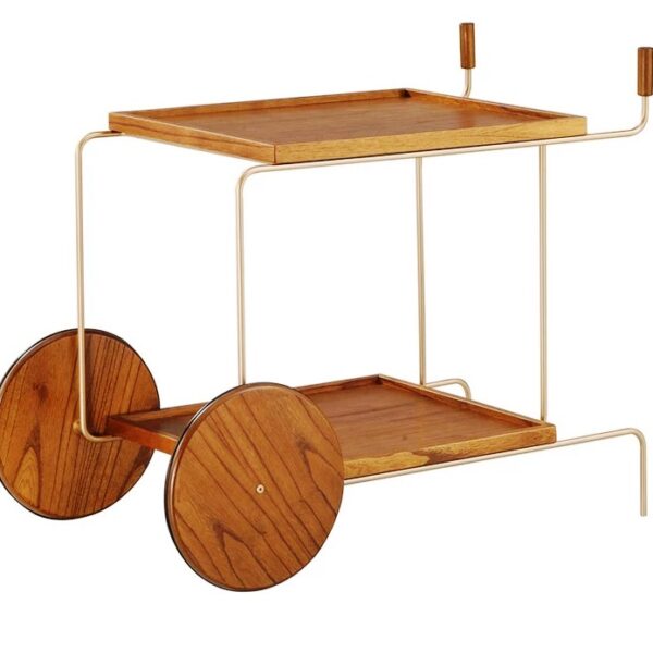 CARRO BAR MINIMAL BASE PRETO TAMPOS PRETO EBANIZADO 95x50x70