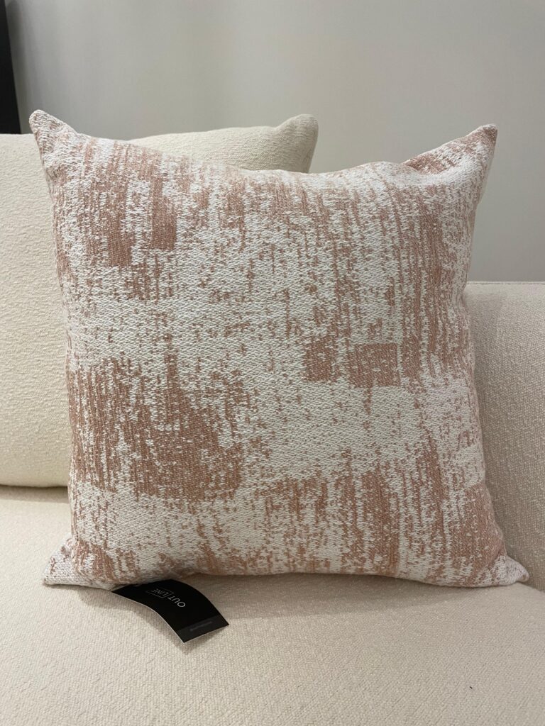 Almofada Boho Chic Linho Rosa Salmão 50x50 Ref 3108