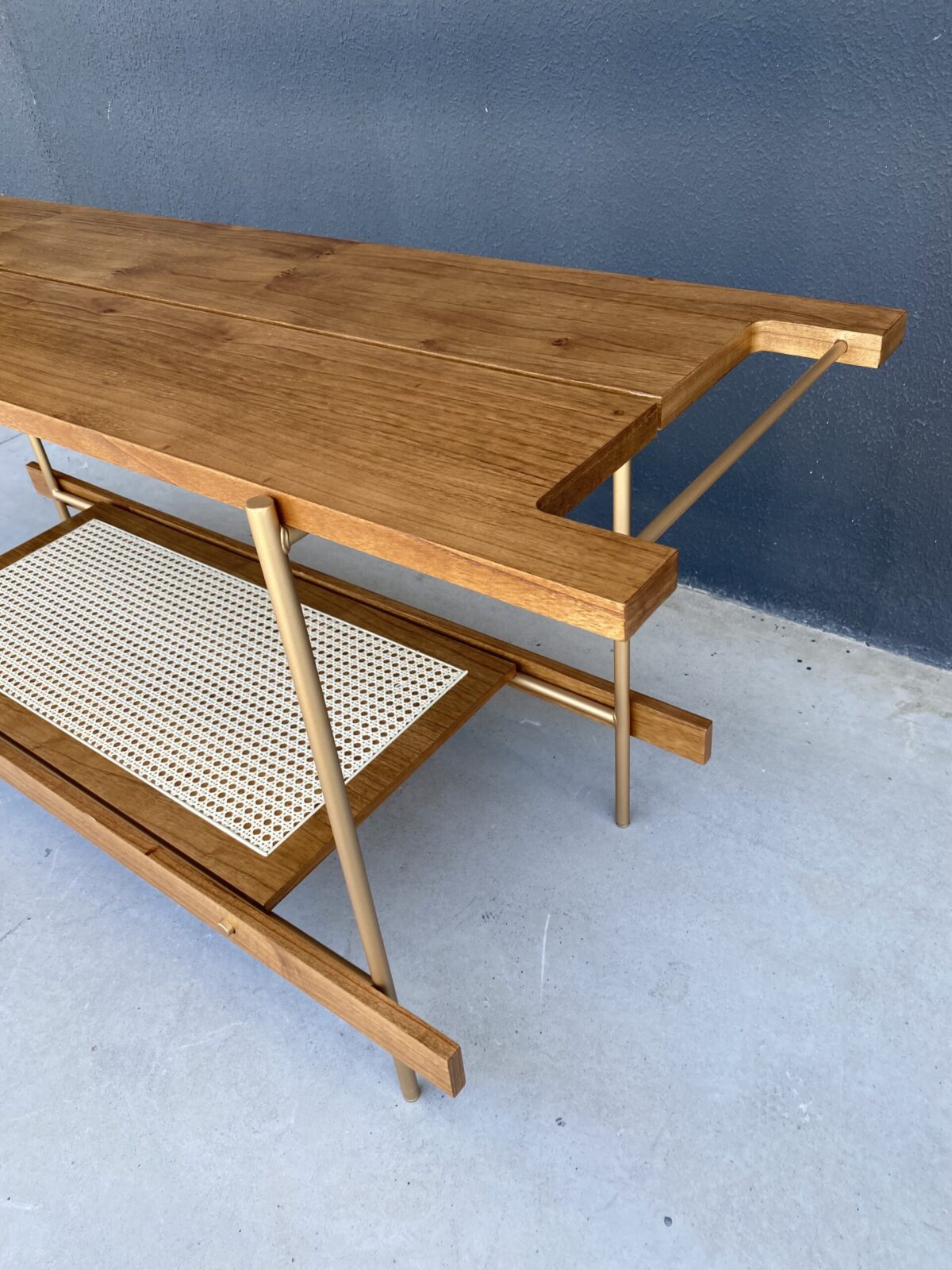 APARADOR EVEN BASE/CHAMP/TAMPO AMENDOA 180X45X80 - Imagem 2