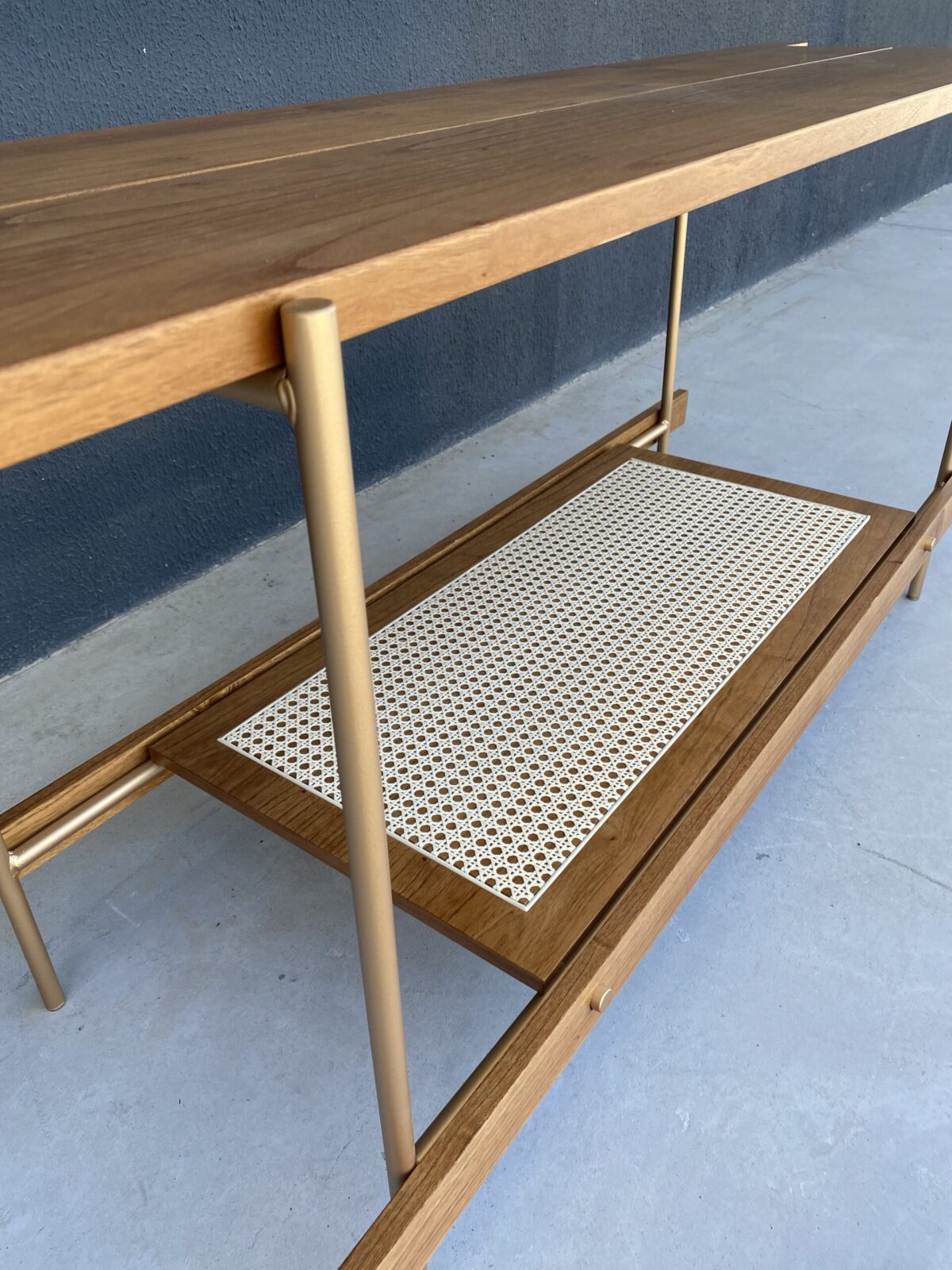 APARADOR EVEN BASE/CHAMP/TAMPO AMENDOA 180X45X80 - Imagem 3