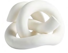 NO DECORATIVO EM CERAMICA BRANCA