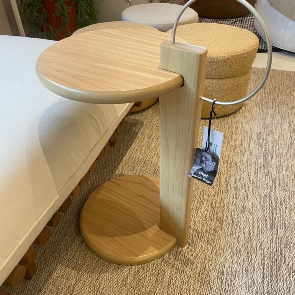 MESA LATERAL PARK MADEIRA PALHA ALCA NUDE 35X35X69