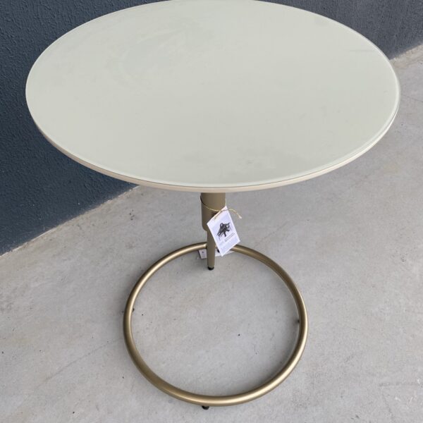 MESA LATERAL PONTO LBO OURO VIDRO OFF 55X55X67
