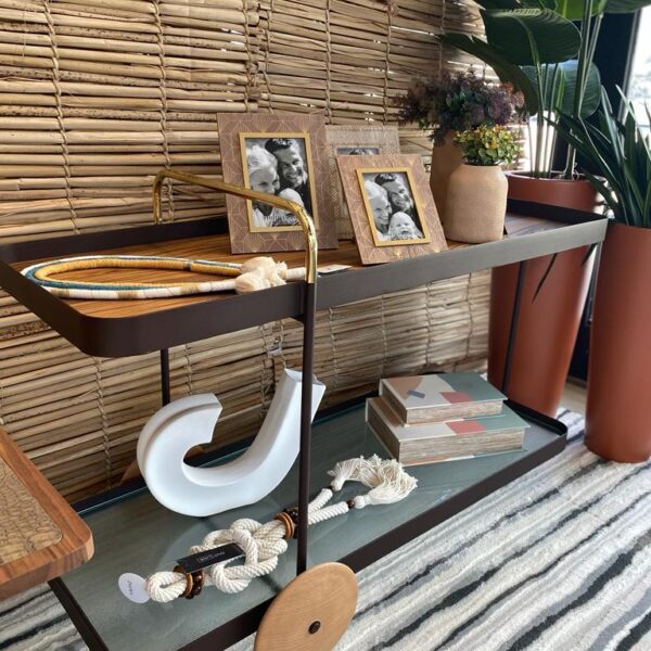 CARRINHO CHA GRANDE OGGI LAM. PAU FERRO - DET. LATAO - NATURAL MOORA