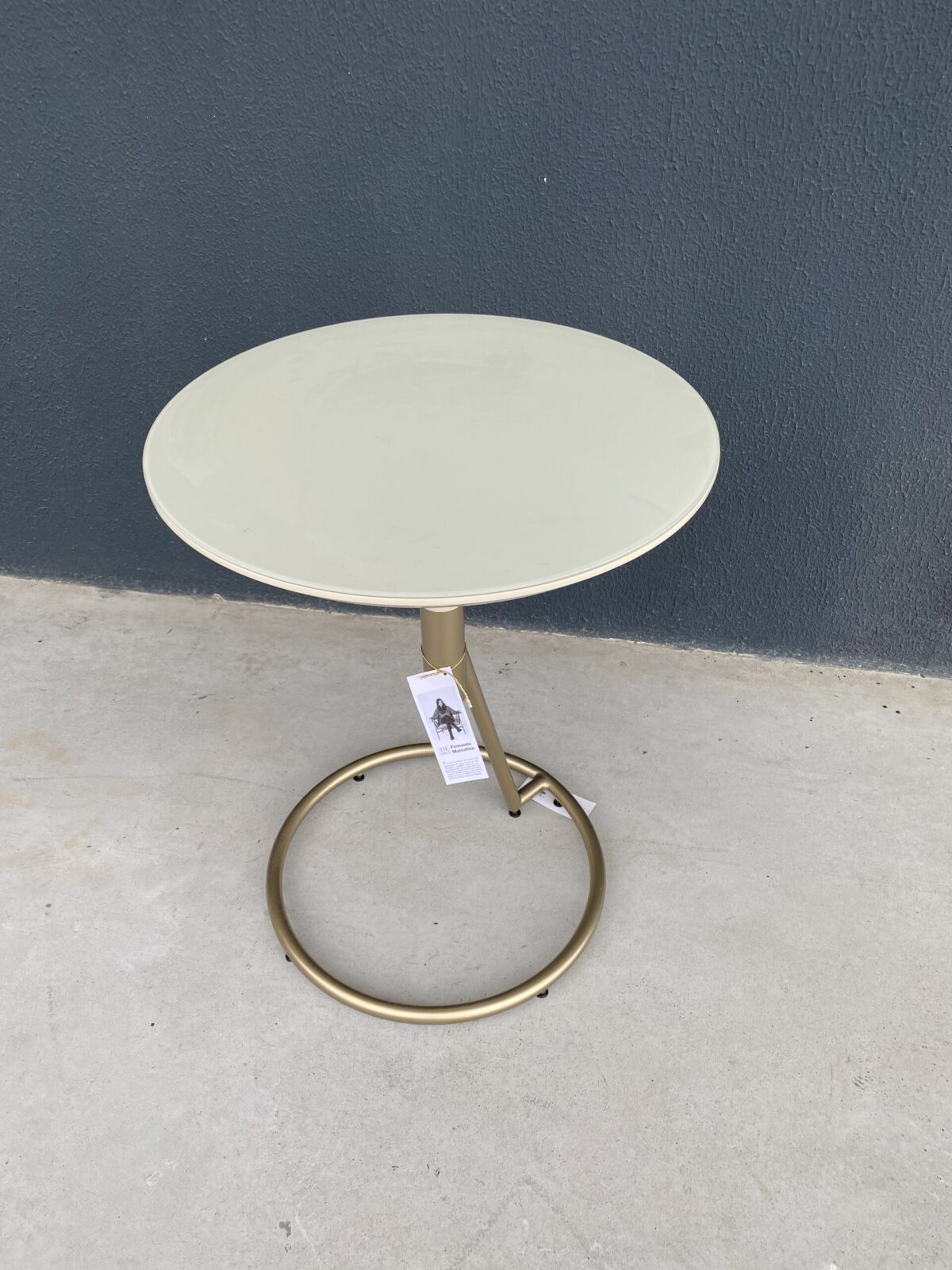 MESA LATERAL PONTO LBO OURO VIDRO OFF 55X55X67 - Imagem 3