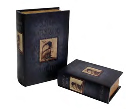 CJ DE CAIXAS LIVRO  2PCS G19CM X 8CM X 27CM  P14CM X 6,2CM X