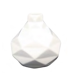 MINI VASO DE CERAMICA  BRANCO 10CM X 10CM X 10CM