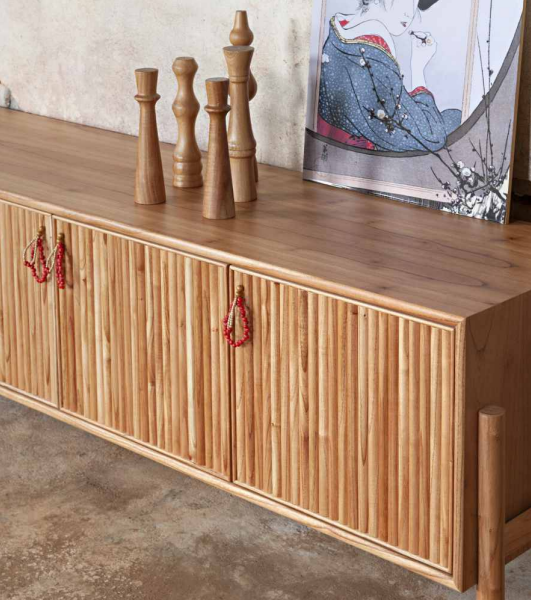 BUFFET BONFIM 210CM - TODO NATURAL - PUX MICANGAS