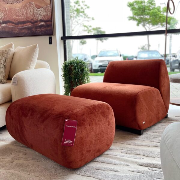 POLTRONA ANAHI COM PUFF TEC 2223 K 90/60X80X70