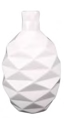 MINI VASO DE CERAMICA  BRANCO 12CM X 12CM X 19,5CM