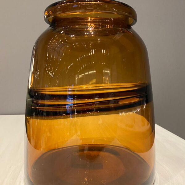 VASO DE VIDRO AMBAR